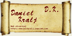 Daniel Kralj vizit kartica